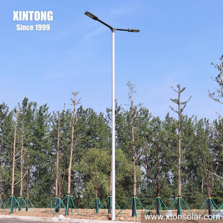 5m Street Light Pole Galvanized Pipe Flange Public Used