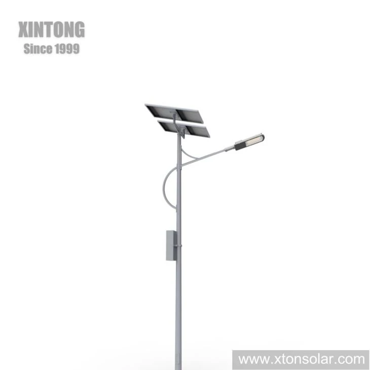 White Lighting Solar LED Street Light With Lithium Battery